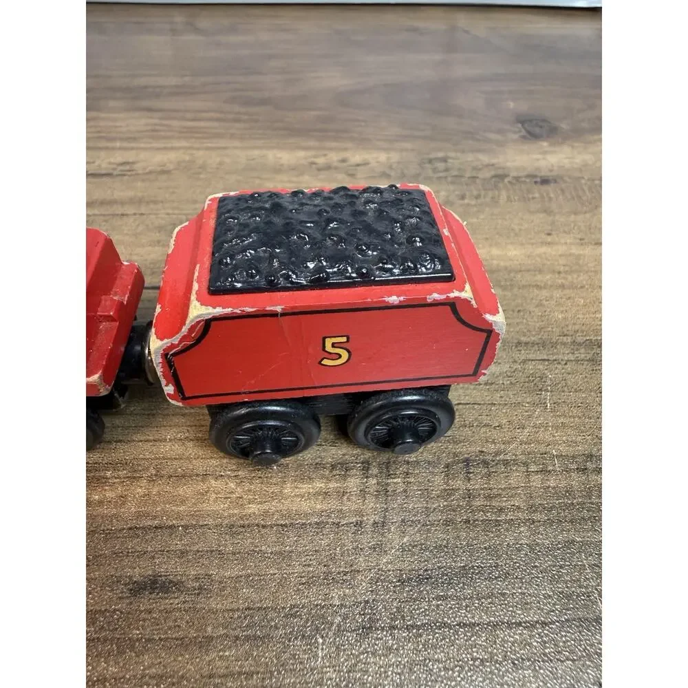 2001 Thomas & Friends James Wooden Railway & Tender Red Train